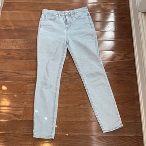 Comfy pinstripe Madewell 10” High Rise Skinny Crop